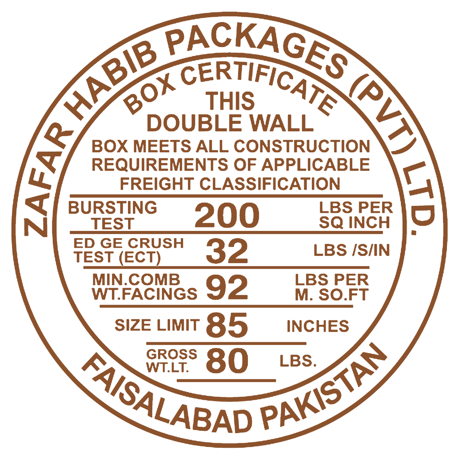 ZHP construction certification mark used on qualifying corrugated cases